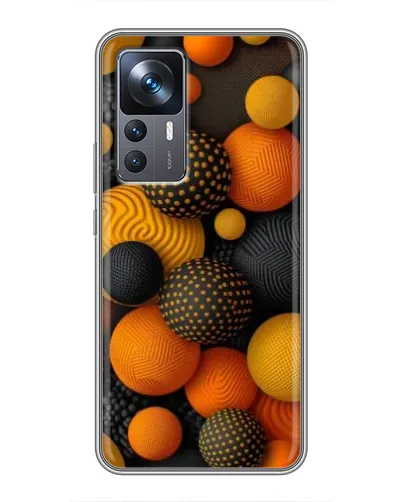 Чехол для Xiaomi 12T с картинкой «Объемные оранжевые сферы» Чехол для Xiaomi 12T с картинкой «Объемные оранжевые сферы»