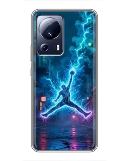 Чехол для Xiaomi 13 Lite с картинкой «Jordan Gold Jumpman»