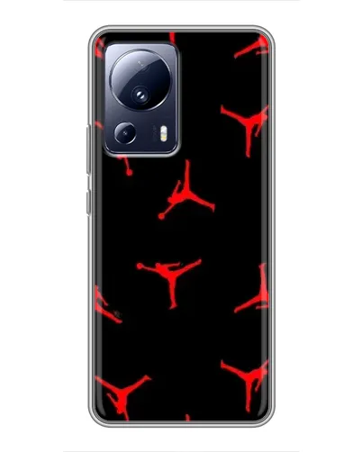 Чехол для Xiaomi 13 Lite с картинкой «Jordan Red Pattern»