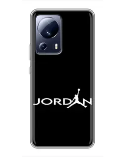 Чехол для Xiaomi 13 Lite с картинкой «Jordan White Logo»