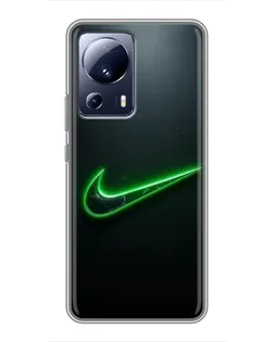 Чохол для Xiaomi 13 Lite з картинкою «Неоновий контур Nike»