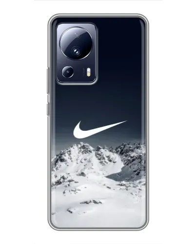 Чехол для Xiaomi 13 Lite с картинкой «Nike — зимние горы» Чехол для Xiaomi 13 Lite с картинкой «Nike — зимние горы»