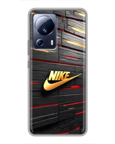 Чехол для Xiaomi 13 Lite с картинкой «Золотой Nike на металле» Чехол для Xiaomi 13 Lite с картинкой «Золотой Nike на металле»