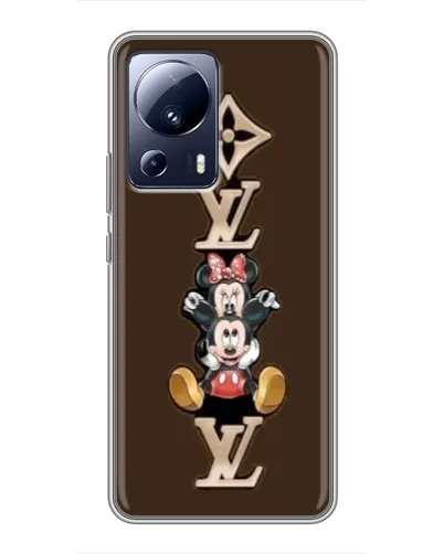 Чехол для Xiaomi 13 Lite с картинкой «LV и Микки Маус»