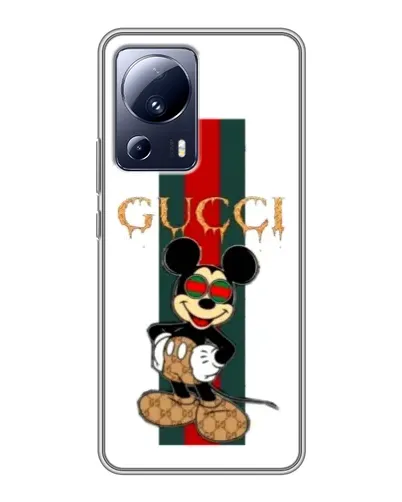 Чохол для Xiaomi 13 Lite з картинкою «Міккі Маус Gucci — смуги» Чохол для Xiaomi 13 Lite з картинкою «Міккі Маус Gucci — смуги»