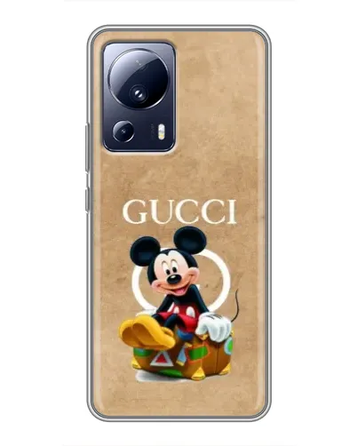 Чохол для Xiaomi 13 Lite з картинкою «Міккі Маус Gucci — крафт» Чохол для Xiaomi 13 Lite з картинкою «Міккі Маус Gucci — крафт»