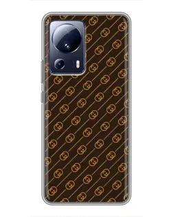 Чохол для Xiaomi 13 Lite з картинкою «Gucci — золоті діагоналі»