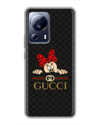 Чохол для Xiaomi 13 Lite з картинкою «Мінні Маус Gucci — чорний» Чохол для Xiaomi 13 Lite з картинкою «Мінні Маус Gucci — чорний»