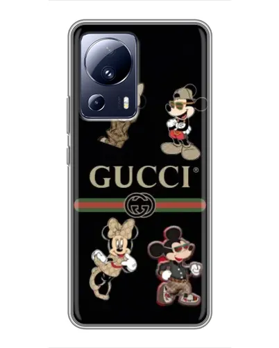 Чехол для Xiaomi 13 Lite с картинкой «Gucci — герои Disney и монограмма» Чехол для Xiaomi 13 Lite с картинкой «Gucci — герои Disney и монограмма»