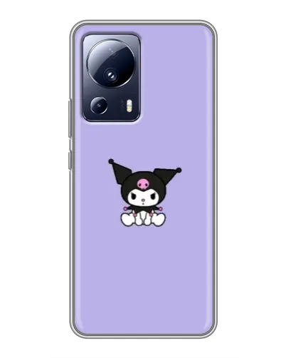 Чехол для Xiaomi 13 Lite с картинкой «Kuromi — фиолетовый минимализм»