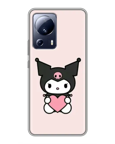 Чехол для Xiaomi 13 Lite с картинкой «Kuromi и сердце»