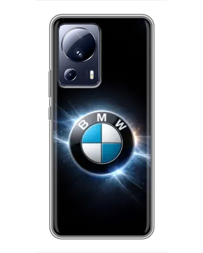 Чехол для Xiaomi 13 Lite с картинкой «BMW — неоновое сияние»