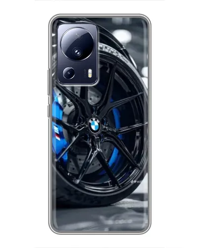 Чехол для Xiaomi 13 Lite с картинкой «Колесо BMW вблизи»