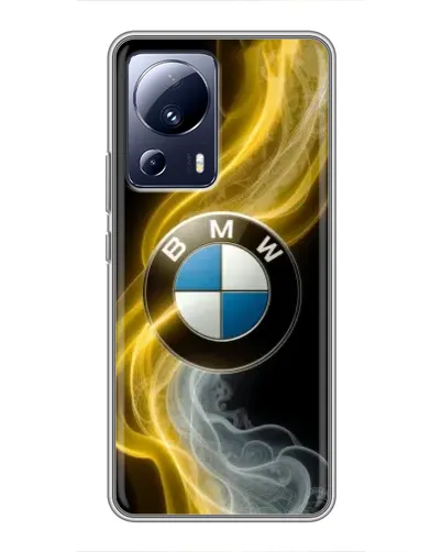 Чехол для Xiaomi 13 Lite с картинкой «Золотистый дым BMW»