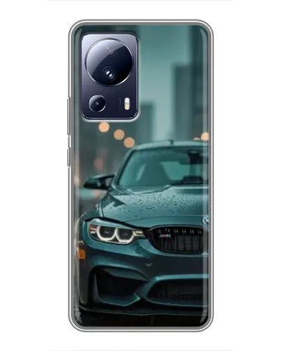 Чехол для Xiaomi 13 Lite с картинкой «BMW в огнях города»
