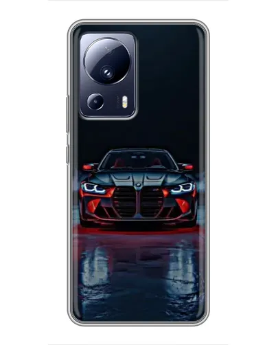 Чехол для Xiaomi 13 Lite с картинкой «BMW на мокрой дороге»