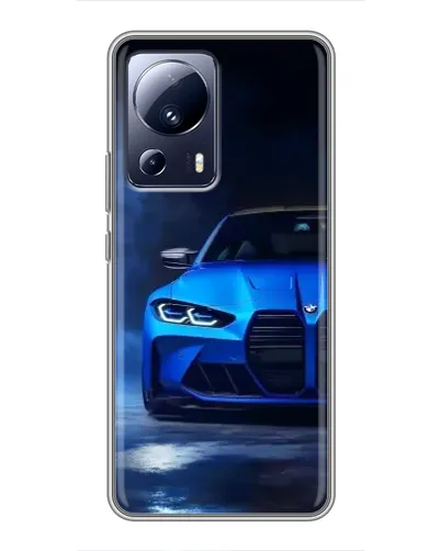 Чехол для Xiaomi 13 Lite с картинкой «Голубая BMW M4»