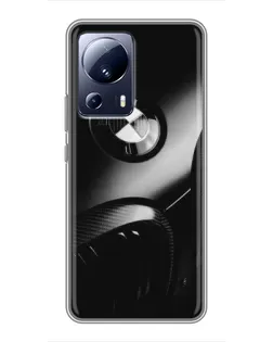 Чехол для Xiaomi 13 Lite с картинкой «Эмблема BMW — макро»