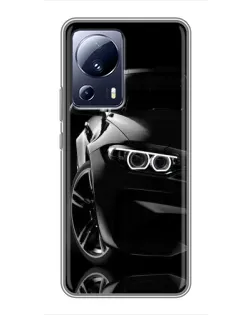 Чехол для Xiaomi 13 Lite с картинкой «Черная BMW — профиль» Чехол для Xiaomi 13 Lite с картинкой «Черная BMW — профиль»