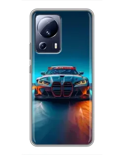 Чехол для Xiaomi 13 Lite с картинкой «BMW — огни неона» Чехол для Xiaomi 13 Lite с картинкой «BMW — огни неона»