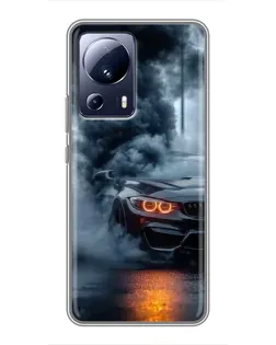 Чехол для Xiaomi 13 Lite с картинкой «BMW M-Power — абстракция» Чехол для Xiaomi 13 Lite с картинкой «BMW M-Power — абстракция»
