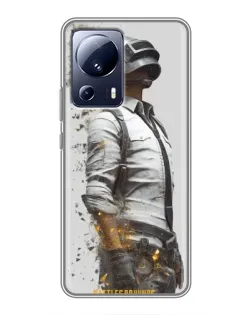 Чехол для Xiaomi 13 Lite с картинкой «PUBG — боец в пыли»