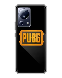 Чехол для Xiaomi 13 Lite с картинкой «PUBG — рамка лого»