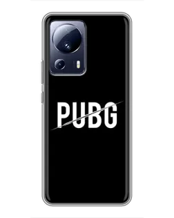 Чехол для Xiaomi 13 Lite с картинкой «PUBG — белый логотип»