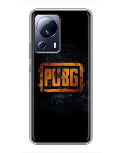Чехол для Xiaomi 13 Lite с картинкой «PUBG — золотой логотип»
