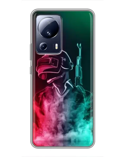 Чехол для Xiaomi 13 Lite с картинкой «PUBG — огненный воин» Чехол для Xiaomi 13 Lite с картинкой «PUBG — огненный воин»