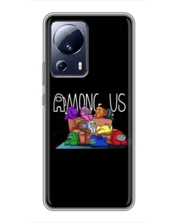 Чохол для Xiaomi 13 Lite з картинкою «Логотип Among Us»