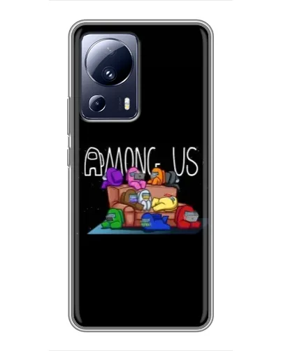 Чехол для Xiaomi 13 Lite с картинкой «Логотип Among Us»