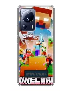 Чохол для Xiaomi 13 Lite з картинкою «Minecraft герої гри» Чохол для Xiaomi 13 Lite з картинкою «Minecraft герої гри»