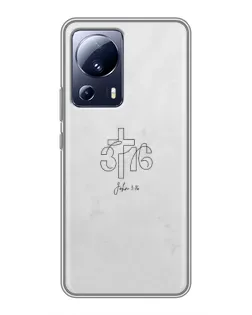 Чохол для Xiaomi 13 Lite з картинкою «Івана 3:16 Хрест» Чохол для Xiaomi 13 Lite з картинкою «Івана 3:16 Хрест»