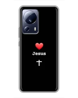 Чохол для Xiaomi 13 Lite з картинкою «Серце - Jesus» Чохол для Xiaomi 13 Lite з картинкою «Серце - Jesus»