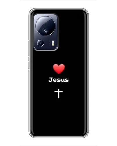 Чехол для Xiaomi 13 Lite с картинкой «Сердце - Jesus» Чехол для Xiaomi 13 Lite с картинкой «Сердце - Jesus»