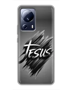 Чехол для Xiaomi 13 Lite с картинкой «Надпись Jesus Graffiti»