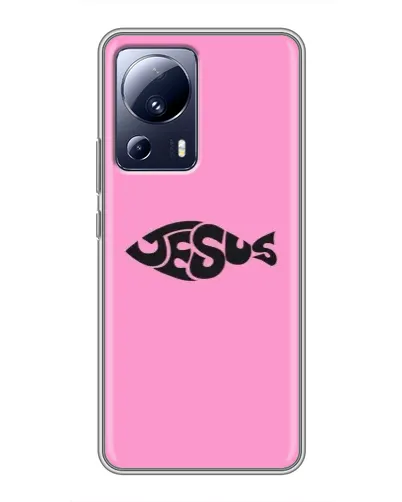 Чехол для Xiaomi 13 Lite с картинкой «Розовый символ Jesus» Чехол для Xiaomi 13 Lite с картинкой «Розовый символ Jesus»
