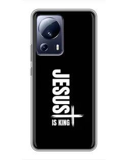 Чехол для Xiaomi 13 Lite с картинкой «Вертикаль веры Jesus»