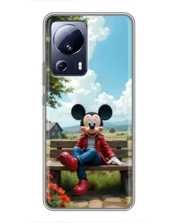 Чехол для Xiaomi 13 Lite с картинкой «Микки на скамейке» Чехол для Xiaomi 13 Lite с картинкой «Микки на скамейке»