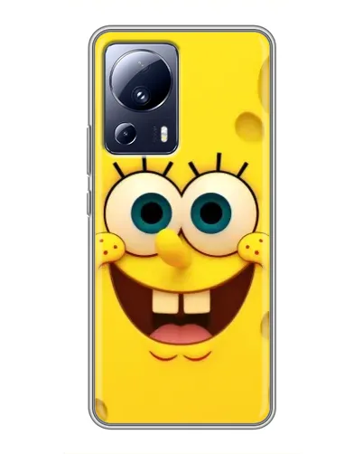 Чехол для Xiaomi 13 Lite с картинкой «Губка Боб улыбка»