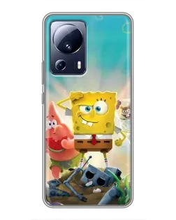 Чехол для Xiaomi 13 Lite с картинкой «Спанч Боб победитель» Чехол для Xiaomi 13 Lite с картинкой «Спанч Боб победитель»