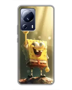 Чехол для Xiaomi 13 Lite с картинкой «Сияющий Спанч Боб» Чехол для Xiaomi 13 Lite с картинкой «Сияющий Спанч Боб»