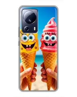 Чехол для Xiaomi 13 Lite с картинкой «Спанч Боб мороженое» Чехол для Xiaomi 13 Lite с картинкой «Спанч Боб мороженое»