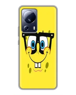 Чехол для Xiaomi 13 Lite с картинкой «Минималистичный Спанч Боб» Чехол для Xiaomi 13 Lite с картинкой «Минималистичный Спанч Боб»