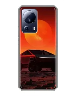 Чехол для Xiaomi 13 Lite с картинкой «Cybertruck на Марсе» Чехол для Xiaomi 13 Lite с картинкой «Cybertruck на Марсе»