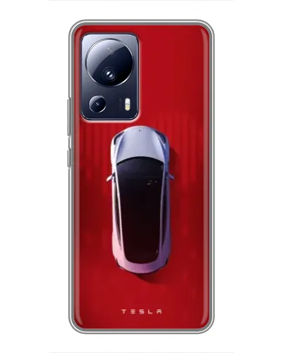 Чехол для Xiaomi 13 Lite с картинкой «Tesla Top View»