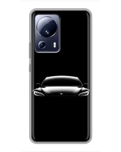 Чехол для Xiaomi 13 Lite с картинкой «Фары Tesla Night»