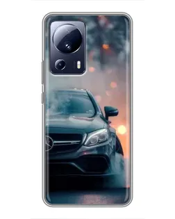 Чехол для Xiaomi 13 Lite с картинкой «Mercedes — ночной город» Чехол для Xiaomi 13 Lite с картинкой «Mercedes — ночной город»