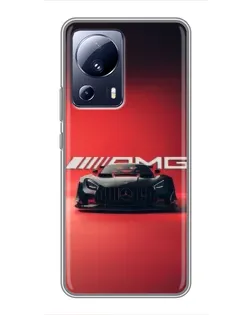 Чехол для Xiaomi 13 Lite с картинкой «Mercedes AMG — красная линия» Чехол для Xiaomi 13 Lite с картинкой «Mercedes AMG — красная линия»